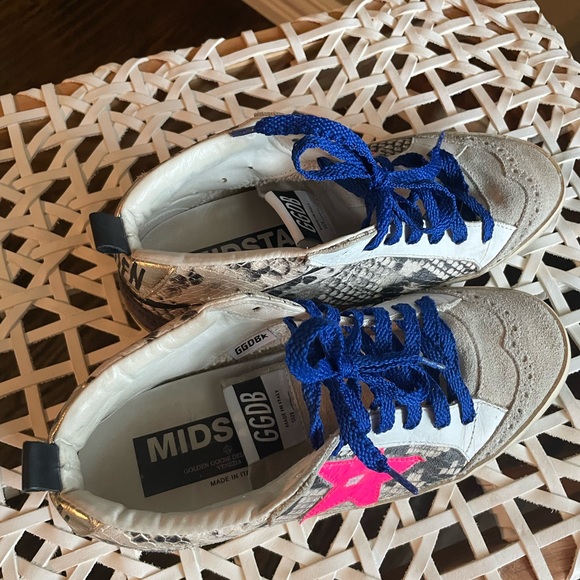 GOLDEN GOOSE Mid Star Snake Print Sneakers - Picture 5 of 5
